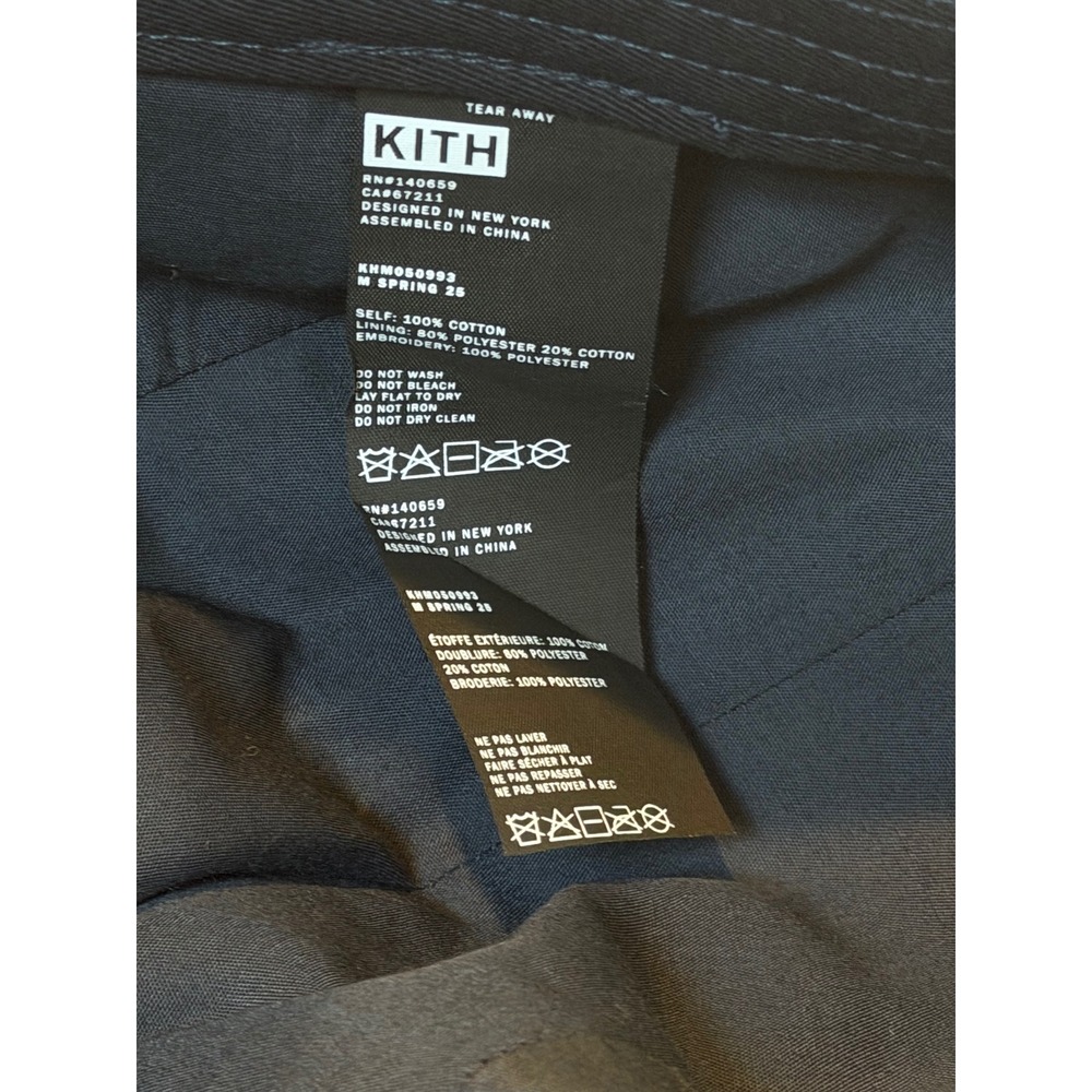 Kith Mens K Winged Foot Chenille Patch 5-Panel Camper Hat Navy Blue KHM050993 - Picture 6 of 7